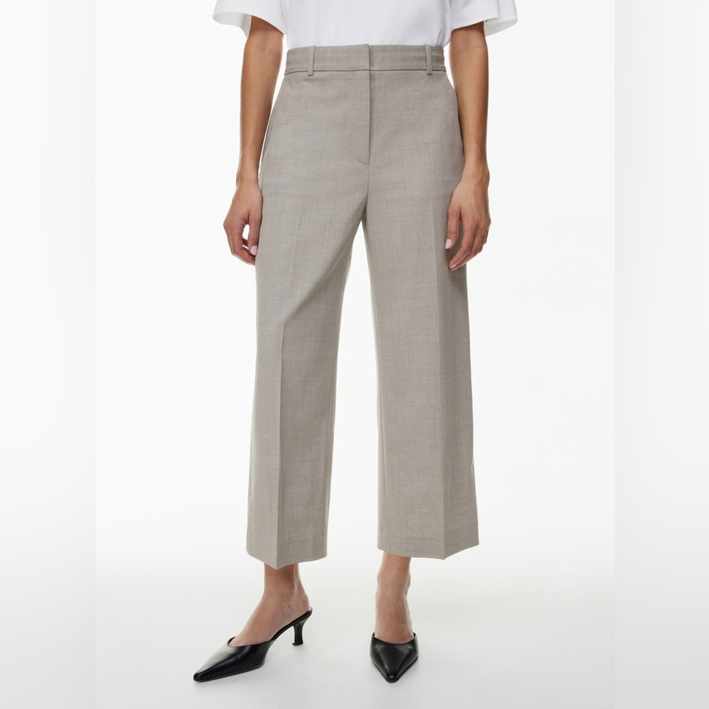 ARITZIA agency cropped pant - city wool - BLACK - 107203